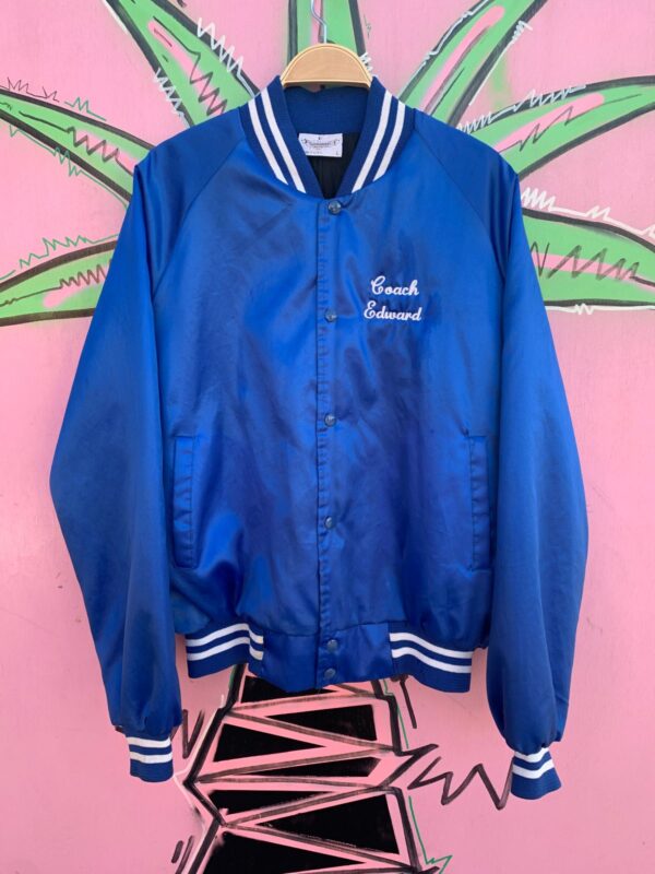 1991- 1992 AYSO ALL STARS SAN GABRIEL SATIN SNAP UP BOMBER JACKET