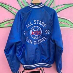 Photo detail:1991- 1992 AYSO ALL STARS SAN GABRIEL SATIN SNAP UP BOMBER JACKET