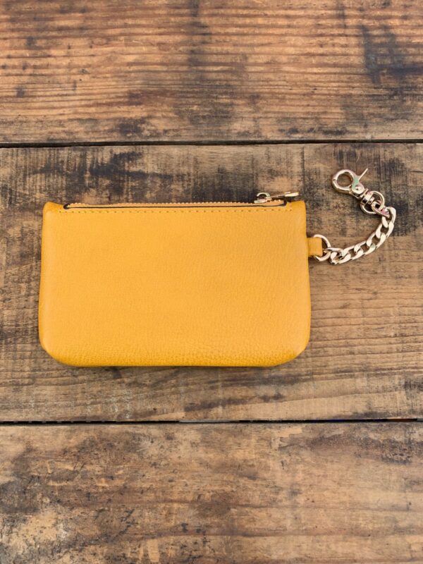 BUTTERSCOTCH LEATHER ZIPPER CHANGE PURSE