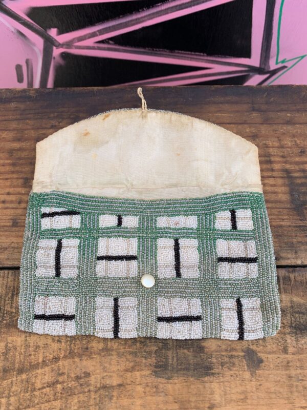 *AS-IS* MADE IN FRANCE GEOMETRIC BEADED COIN PURSE