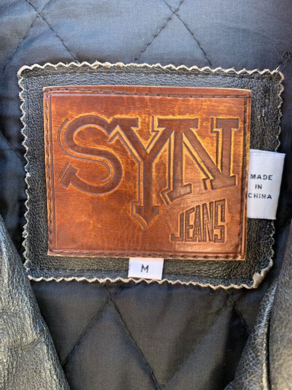 *AS-IS* 1990S PATCHWORK LEATHER MOTORCYCLE JACKET