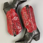 WOWWWY! MADE IN MEXICO 2-TONE POINTED TOE COWBOY STACKED HEEL BOOTS
