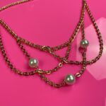 1980S DEADSTOCK BAUBLE PEARL CHAIN BELT