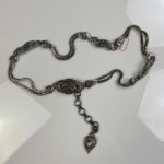 7-66 1990S BRIGHTON STYLE CHAIN BELT BRAIDED LINKS & ORNATE CONNECTORS