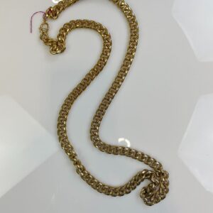 Photo detail:7-70 HEAVY RETRO GOLD PLATED CURB CHAIN LINK NECKLACE