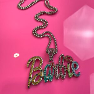 Photo detail:*AS-IS* COLORFUL RAINBOW RHINESTONE BARBIE PENDANT NECKLACE