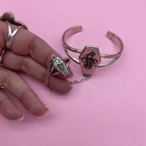 Photo detail:SLAVE BRACELET & RING SET - COFFIN DESIGN