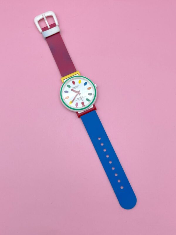 *AS-IS* FUN! 1980S OVERSIZED COLORBLOCK WATCH RUBBER BAND