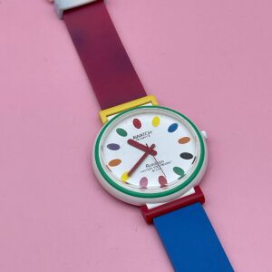 Photo detail:*AS-IS* FUN! 1980S OVERSIZED COLORBLOCK WATCH RUBBER BAND