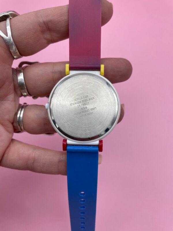 *AS-IS* FUN! 1980S OVERSIZED COLORBLOCK WATCH RUBBER BAND