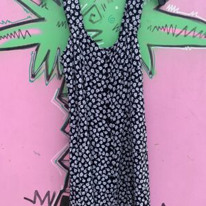 Photo detail:CUTE! 1990S 100% COTTON FLORAL PRINT BUTTON FRONT MINI DRESS