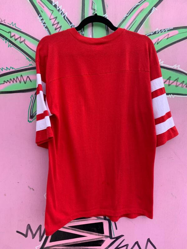 *AS-IS* 1970S-80S DEADSTOCK SAN FRANCISCO 49ERS STRIPED SLEEVE TSHIRT