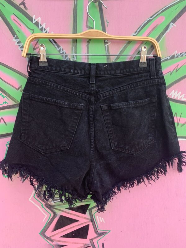 1990S MADE IN USA OVERDYED CUTOFF DENIM SHORTS