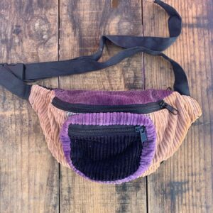 Photo detail:FUN! 1990S HIPPY COLORBLOCK CORDUROY FANNY PACK BUM BAG