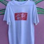 FADED RAY BAN SUNGLASSES BOX LOGO GRAPHIC T-SHIRT