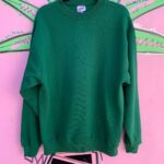 NICE! FOREST GREEN BLANK PULLOVER SWEATSHIRT