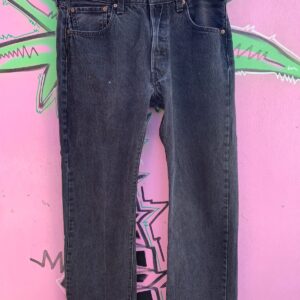 Photo detail:CLASSIC 1990S FADED BLACK LEVIS 501 DENIM JEANS