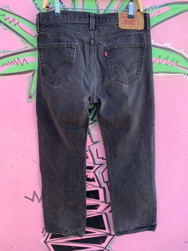 CLASSIC 1990S FADED BLACK LEVIS 501 DENIM JEANS