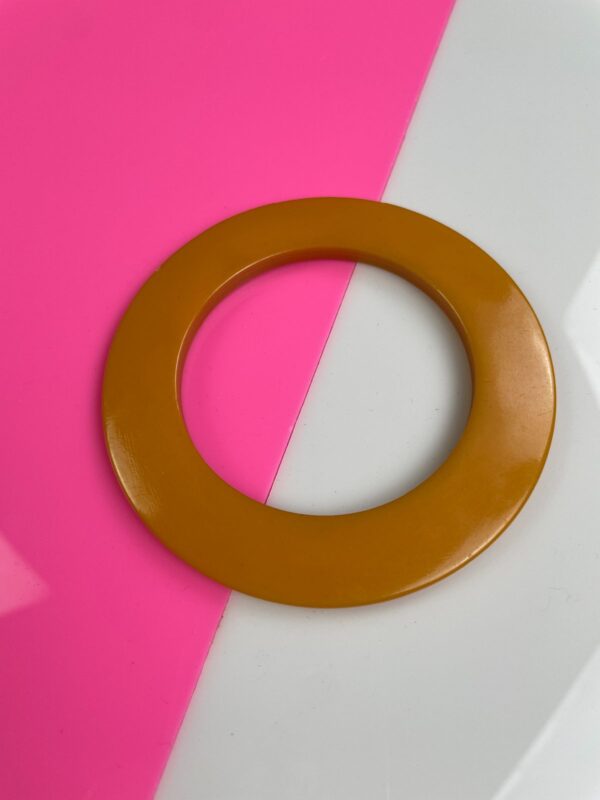 *AS-IS* OVERSIZED MOD BUTTERSCOTCH DISC BANGLE BRACELET