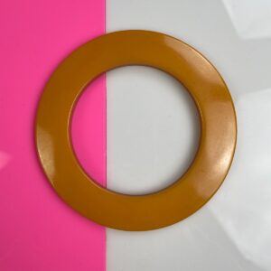 Photo detail:*AS-IS* OVERSIZED MOD BUTTERSCOTCH DISC BANGLE BRACELET