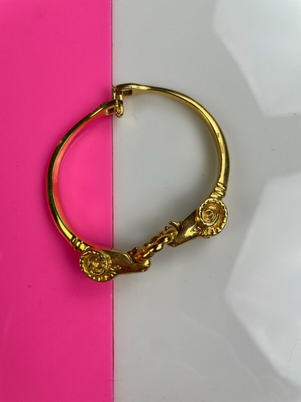 COOL! RETRO GOLD PLATED DOUBLE RAM ARIES BRACELET