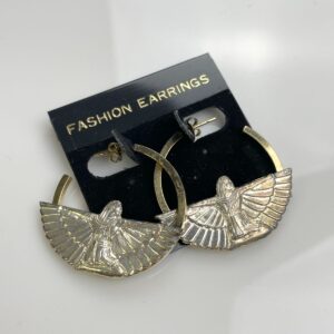 Photo detail:COOL! 1990S DEADSTOCK 2-TONED EGYPTIAN HALF HOOP EARRINGS