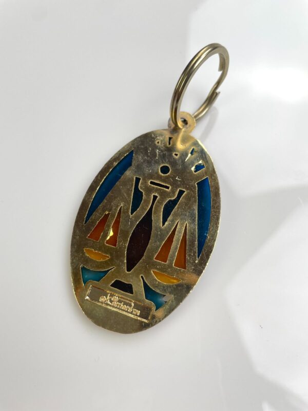 DEADSTOCK 1970S ENAMELED KEYCHAIN - LIBRA