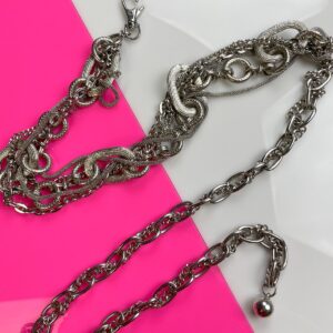 Photo detail:*AS-IS* RAD! INNER WOVEN MULTI-CHAIN LINK BELT CHAIN BELT