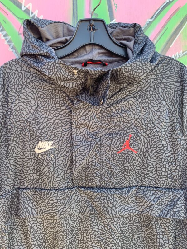 JORDAN ELEPHANT PRINT NIKE AIR QUARTER ZIP HOODED WINDBREAKER