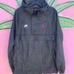 JORDAN ELEPHANT PRINT NIKE AIR QUARTER ZIP HOODED WINDBREAKER