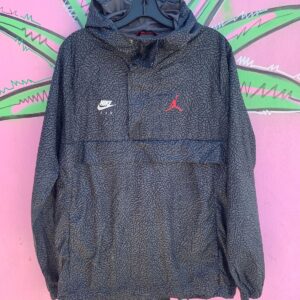 Photo detail:JORDAN ELEPHANT PRINT NIKE AIR QUARTER ZIP HOODED WINDBREAKER