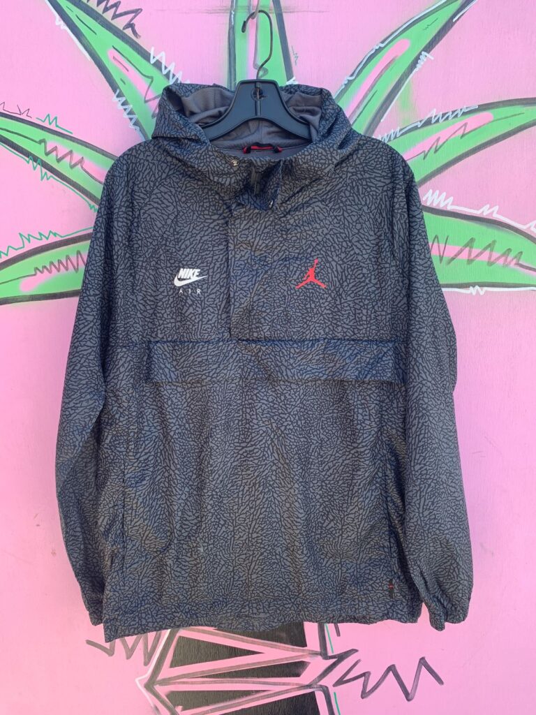 JORDAN ELEPHANT PRINT NIKE AIR QUARTER ZIP HOODED WINDBREAKER
