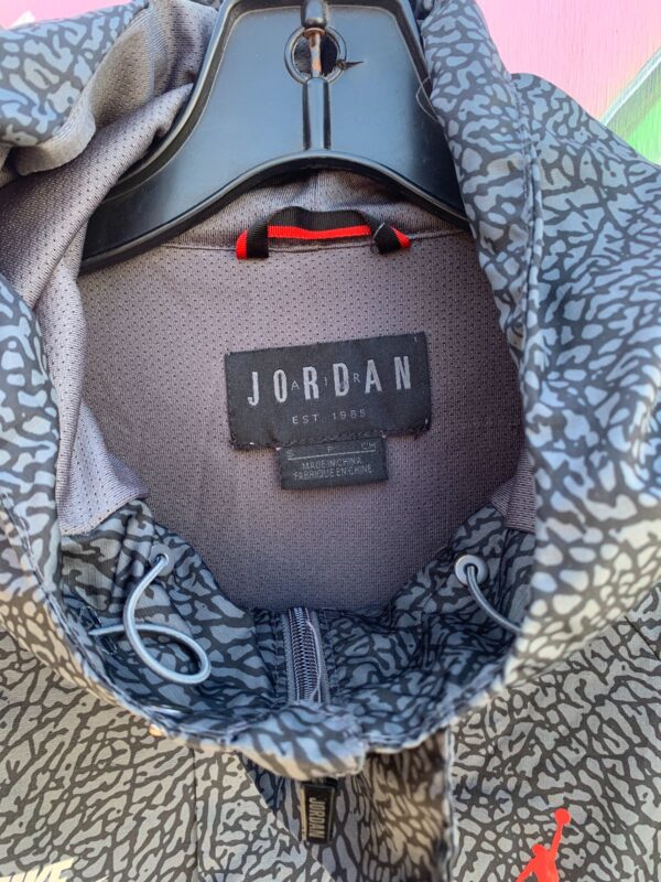 JORDAN ELEPHANT PRINT NIKE AIR QUARTER ZIP HOODED WINDBREAKER