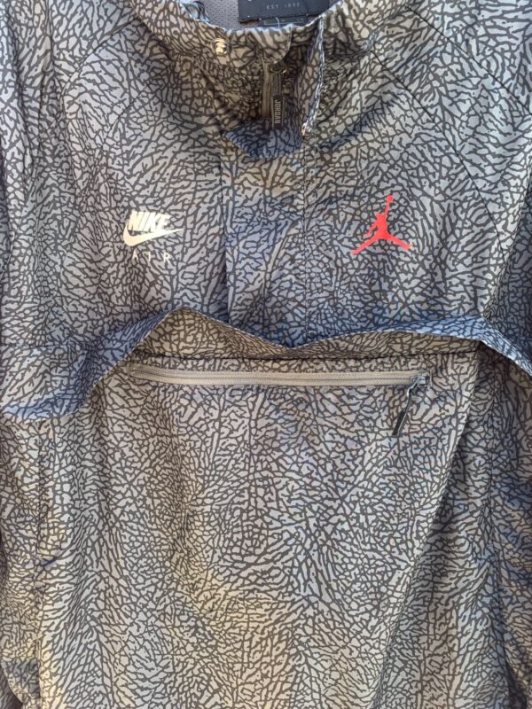 JORDAN ELEPHANT PRINT NIKE AIR QUARTER ZIP HOODED WINDBREAKER