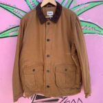 CANVAS WORK JACKET MULTI POCKET  CORDUROY COLLAR