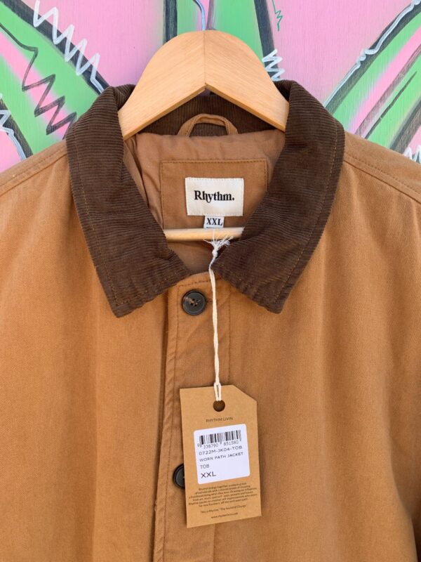 CANVAS WORK JACKET MULTI POCKET  CORDUROY COLLAR