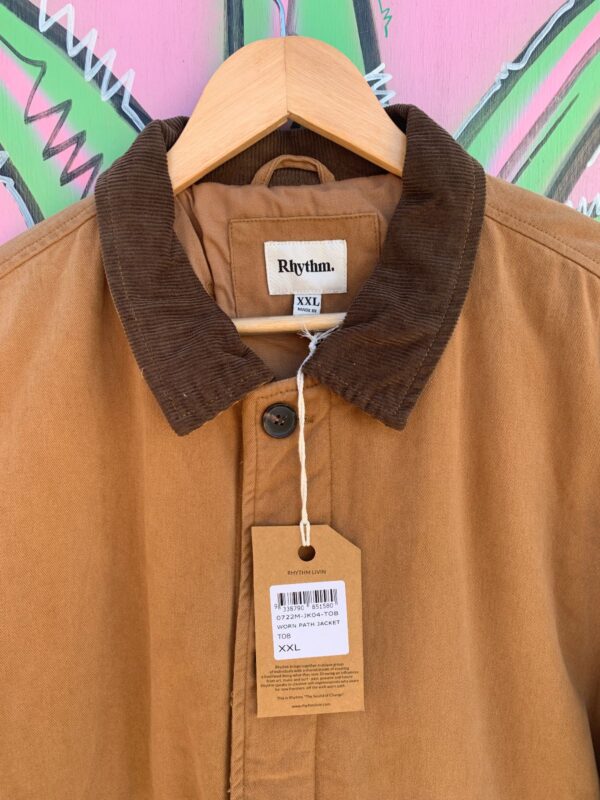 CANVAS WORK JACKET MULTI POCKET  CORDUROY COLLAR