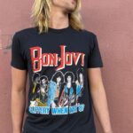 BON JOVI SLIPPERY WHEN WET 87 SINGLE STITCH T-SHIRT