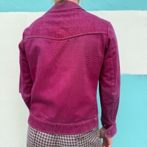 GREAT WESTERN CONTRAST STITCH SOFT BRUSHED TWILL BURGUNDY SNAP BUTTON WESTERN STYLE JACKET in RED
