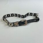 NICE! NARROW CUT CONNECTED CONCHO LEATHER BELT – MADE IN USA