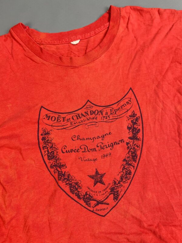 SO SICC! 1970S-80S DOM PERIGNON MOET ET CHANDON GRAPHIC SINGLE STITCHED TSHIRT