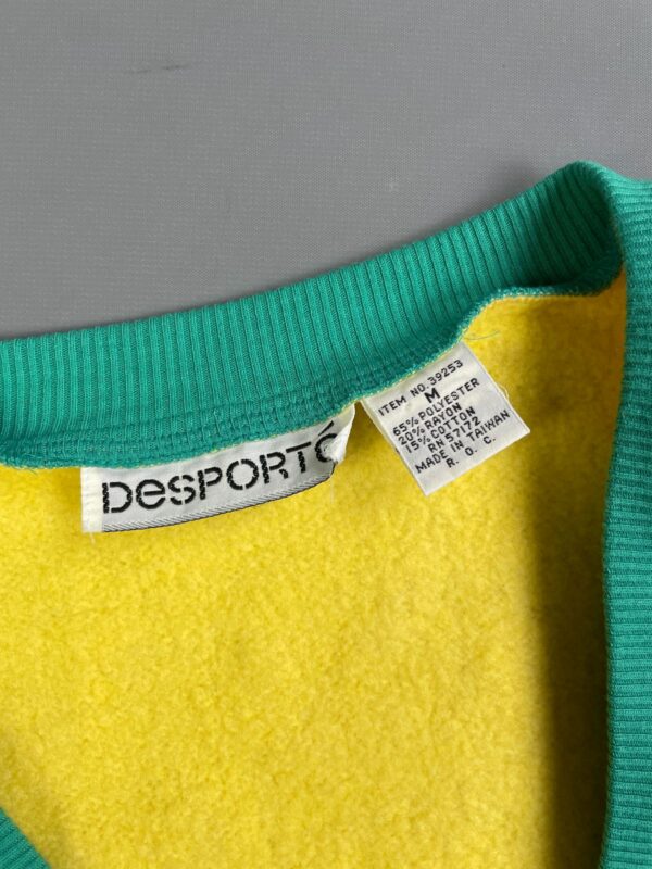 YESSS! 1980S LETTERMAN STYLE COLORBLOCK SWEATER VEST OPEN SIDES