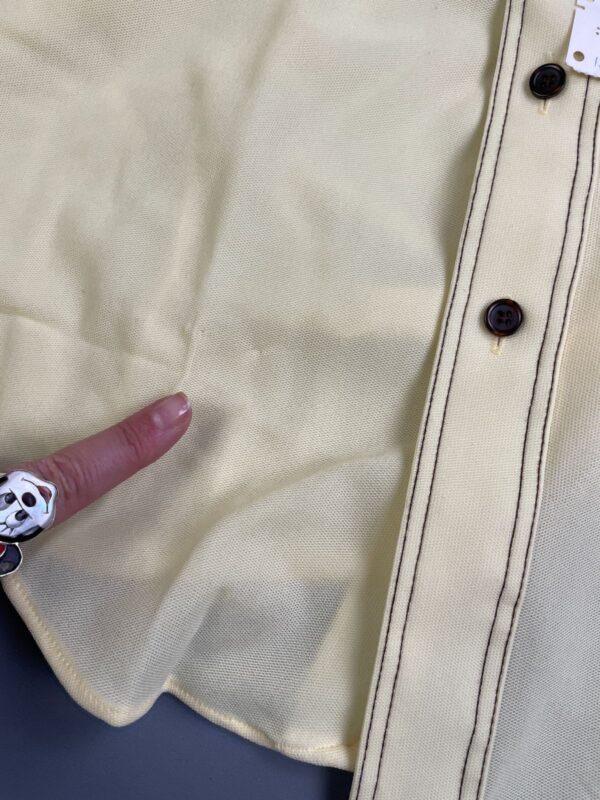 1970S DEADSTOCK SHORT SLEEVE BUTTON DOWN SHIRT CONTRAST STITCHING - NOS NWT