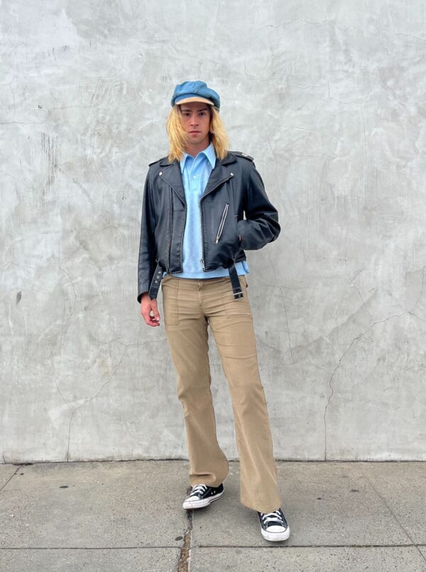 KILLER! 1970S LEVIS WHITE TAB CORDUROY BELL BOTTOM PANTS WELT POCKETS, SNAP BUTTON BACK POCKETS