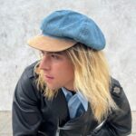 RAD!! 1990S DOES 70S DENIM & SUEDE BRIM PAPERBOY HAT – MADE IN HONG KONG