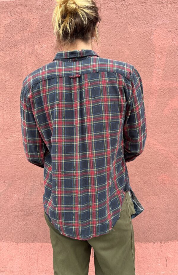 PERFECTLY DISTRESSED & TATTERED FLANNEL SHIRT