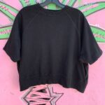 COOL! 1980S CROPPED RAGLAN SHORT SLEEVE CREWNECK SWEATSHIRT