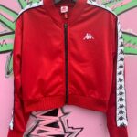 CUTE! CROPPED KAPPA ZIP-UP TRACK JACKET