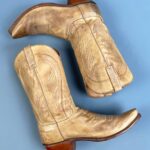BEAUTIFUL BUTTERSCOTCH LEATHER COWBOY BOOTS