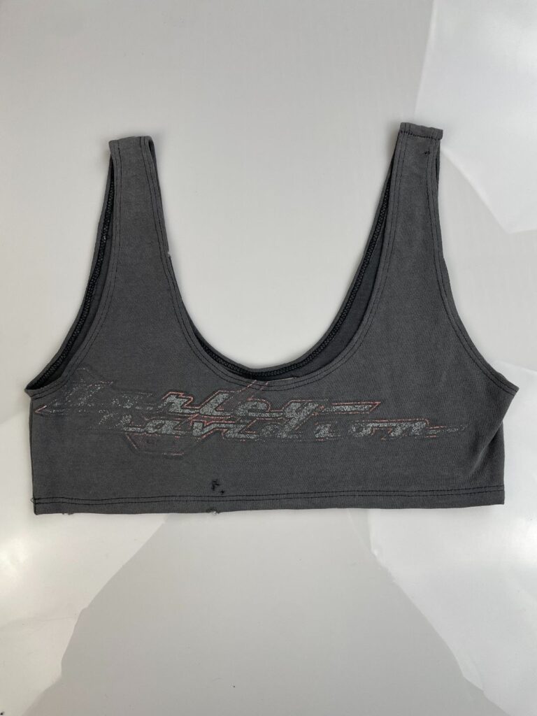CUTE! VINTAGE HARLEY DAVIDSON SUPER CROPPED REPURPOSED TANK TOP